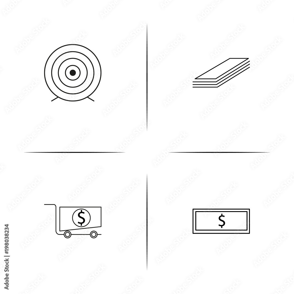 Banking, Finance And Money simple linear icons set. Outlined vector icons Banking, Finance And Money simple linear icons set. Outlined vector icons