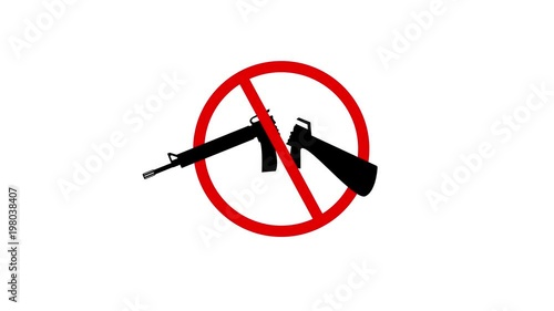 Animation of assault rifle getting surrounded by red - 