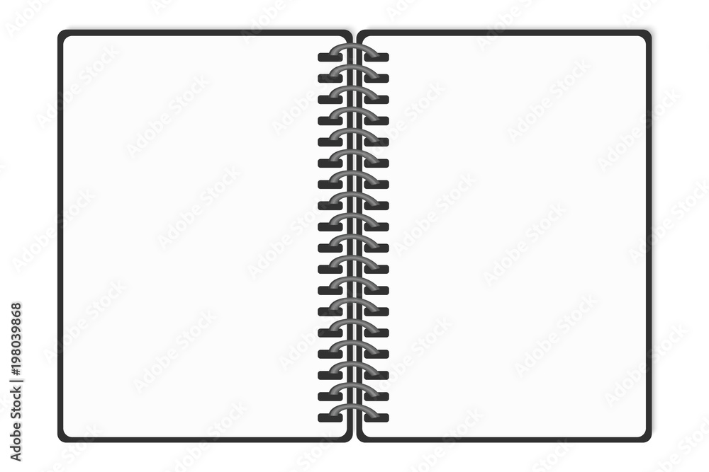 Blank note book with copy space on white background Blank note book with copy space on white background