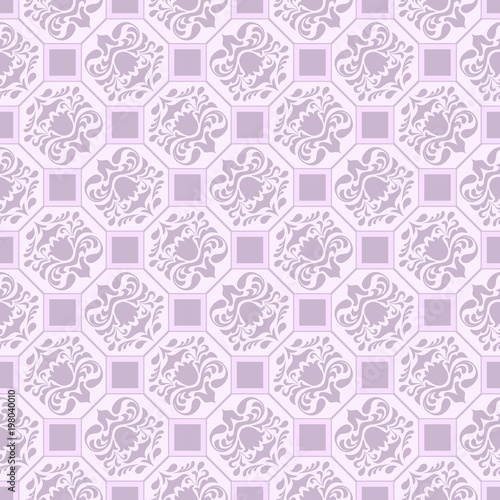 Admirable seamless background with pattern and classic ornate in pink pastel tones