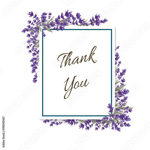 thank you lavender card