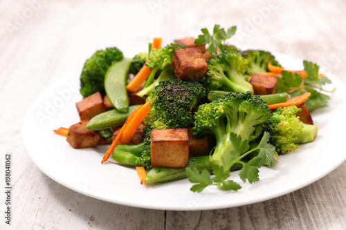 fried tofu and vegetable