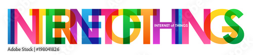 INTERNET OF THINGS colourful letters icon