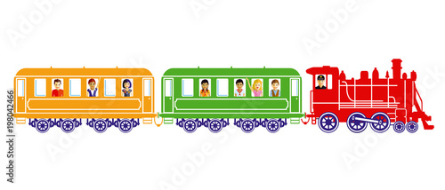 Spielzeugeisenbahn mit Kinder