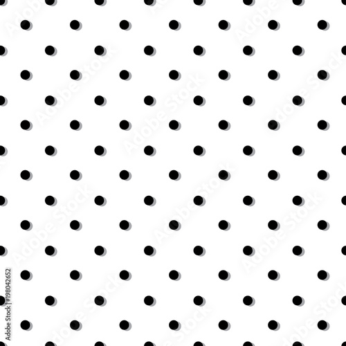 Polka dot seamless pattern, black and gray colors. Vector illustration