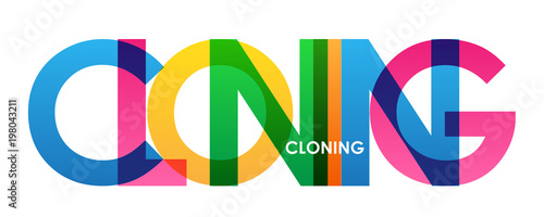 CLONING colourful letters icon