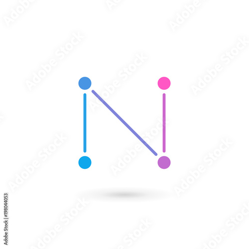 Letter N logo icon design template elements