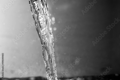 Water flow close, black and white photo © savelov