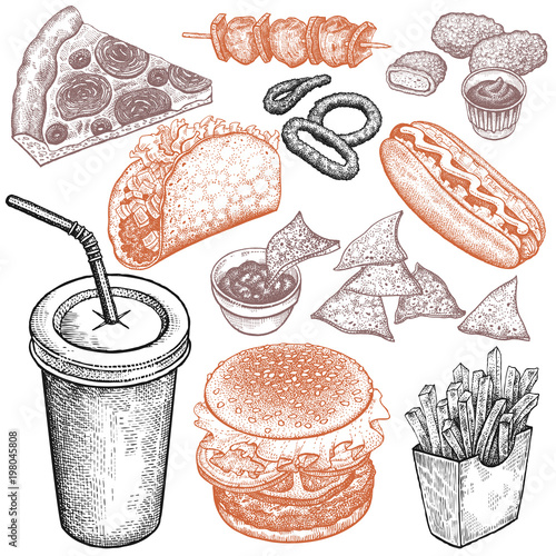 Fast food set.