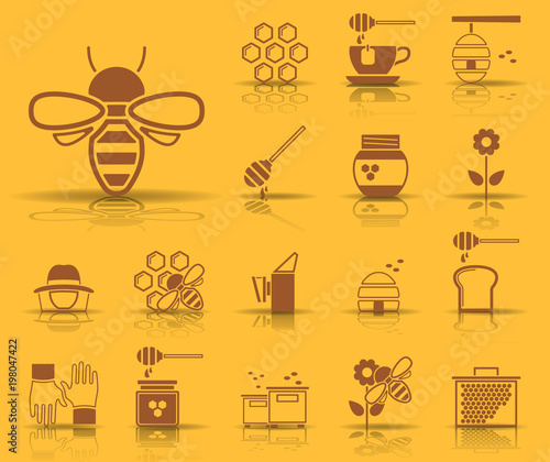 Bienen & Honig - Iconset (Braun)