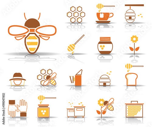 Bienen & Honig - Iconset (Orange)