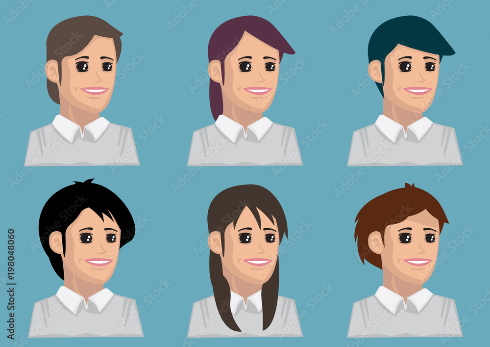 Hairstyle for Ladies Cartoon Vector Illustration Hairstyle for Ladies Cartoon Vector Illustration