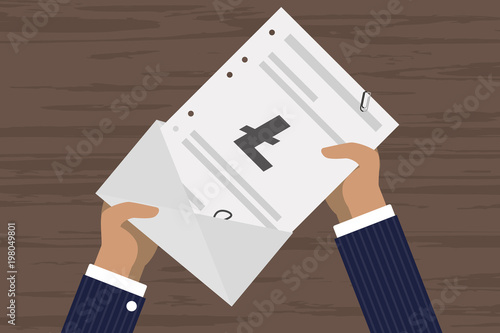 Person öffnet Brief - Symbol - Litecoin