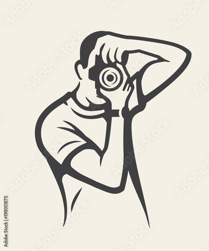 Vector of male Photographer