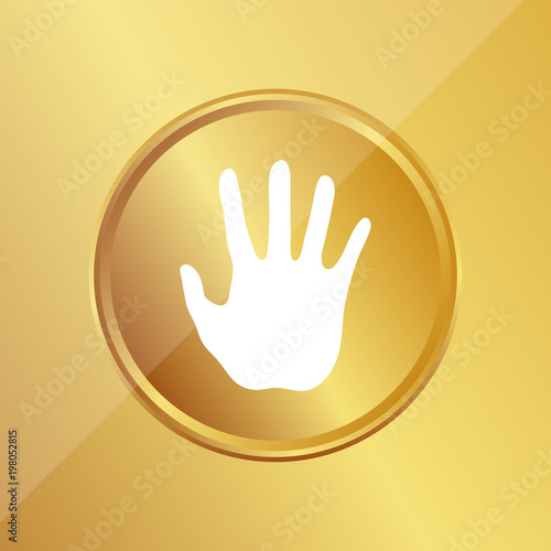 Gold Medaille - flache Hand