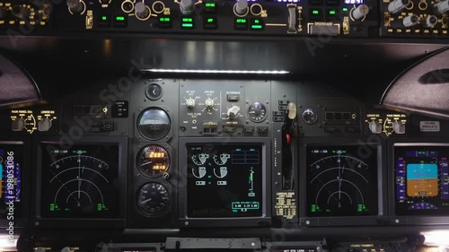 The pilots hand movies the control lever photo