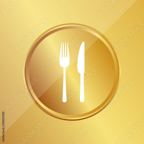 Gold Medaille - Messer und Gabel
