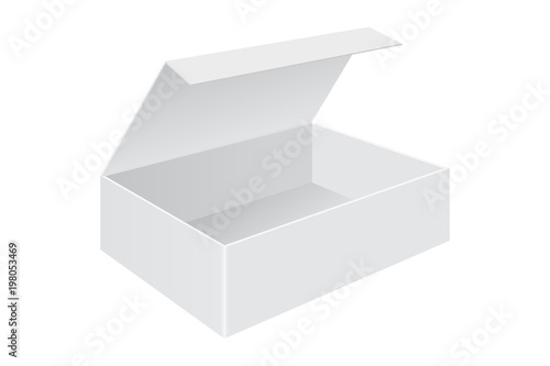 Open white box