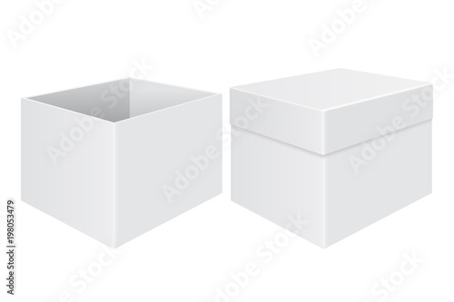 White cardboard box