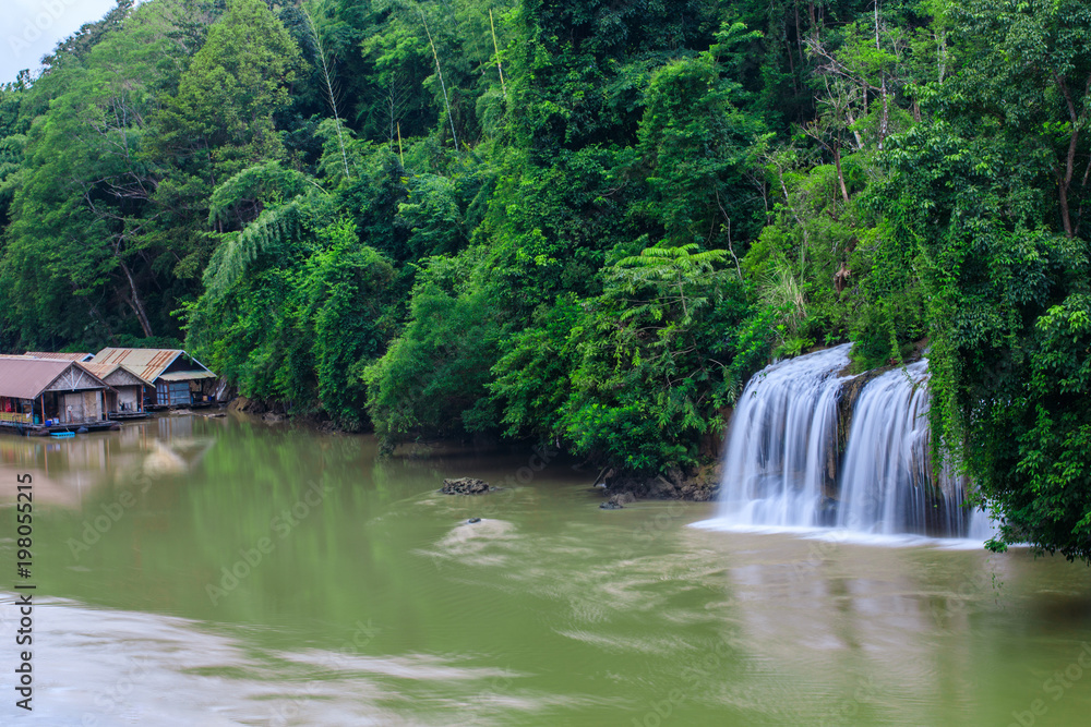 Sai Yok waterfall, Beautiful waterwall in nationalpark of Kanchanaburi province, ThaiLand. Sai Yok waterfall, Beautiful waterwall in nationalpark of Kanchanaburi province, ThaiLand.