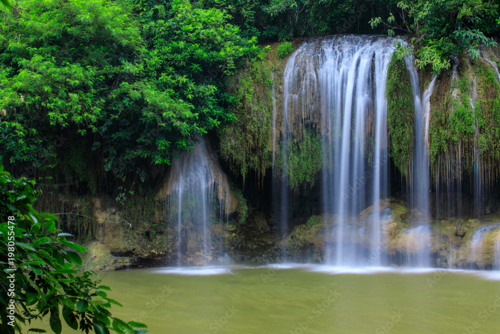 Sai Yok waterfall, Beautiful waterwall in nationalpark of Kanchanaburi province, ThaiLand. Sai Yok waterfall, Beautiful waterwall in nationalpark of Kanchanaburi province, ThaiLand.