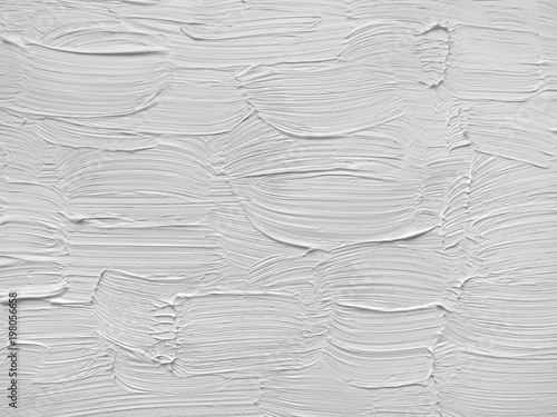 White & grey oil paint abstract background. Highly detailed brush strokes texture. 