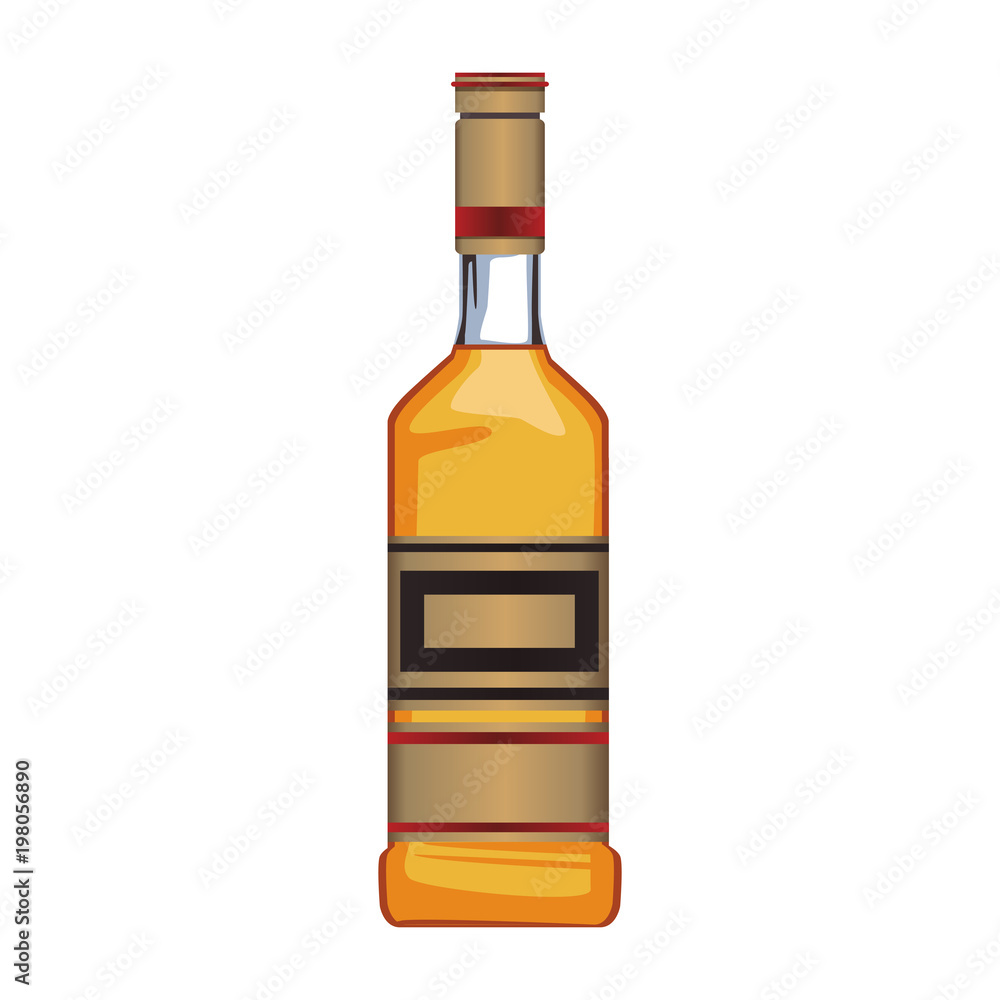 Tequila bottle isolated vector illustration graphic design