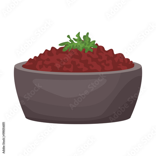 Chilli sauce on bowl mexican food vector illustration graphic design