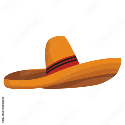 Mexican mariachi hat cartoon vector illustration graphic design