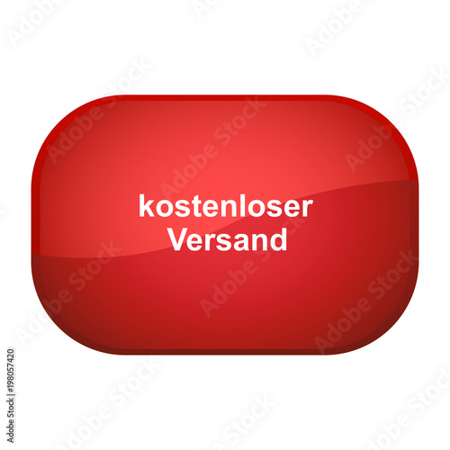 Glossy Button rot - Kostenloser Versand