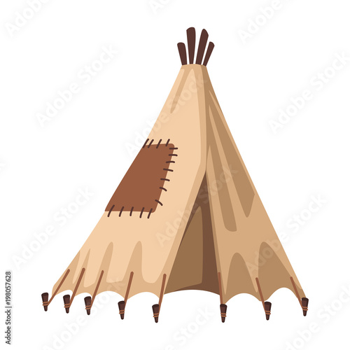 Indian tent cartoon vector illustration graphic design