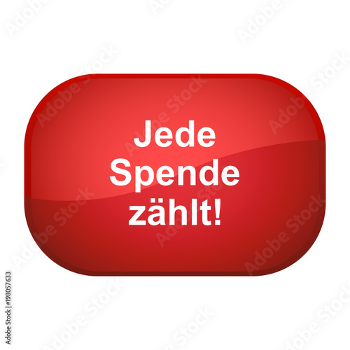 Glossy Button rot - Jede Spende zählt