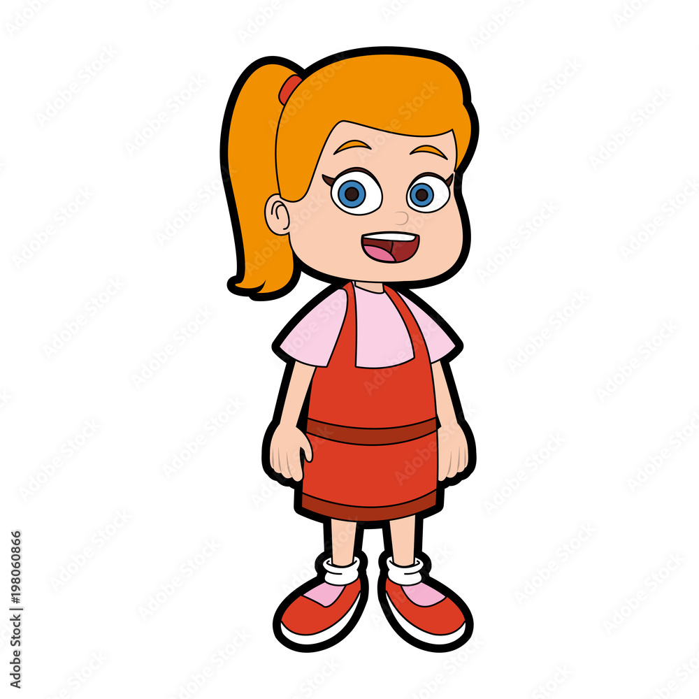 Cute girl cartoon vector illustration graphic design Cute girl cartoon vector illustration graphic design