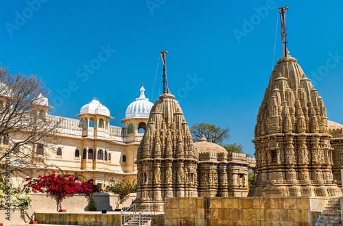 Sathis Deori Jain Temple at Chittor Fort. Rajasthan, India photo