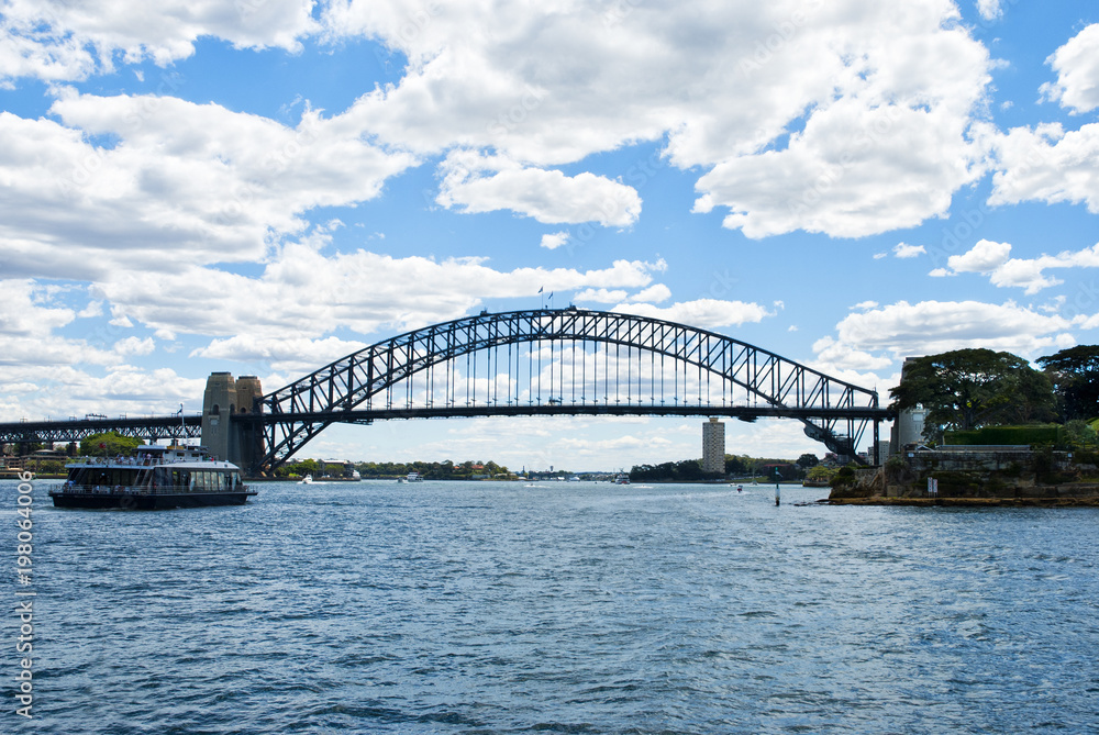 Sydney Australia Harbour Bridge Full Side view Panoramic