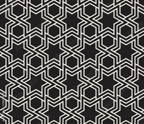 Vector seamless pattern. Modern stylish abstract texture. Repeating geometric tiles