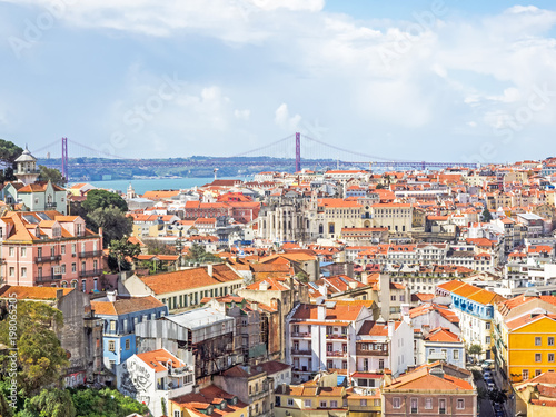 Luftaufnahme von Lissabon, der Hauptstadt Portugals