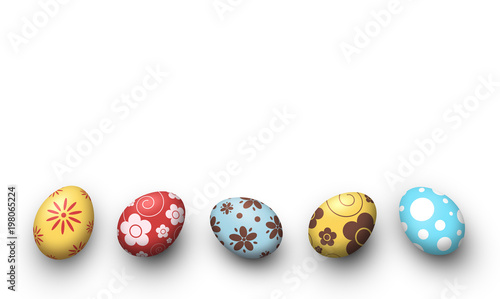 Obraz na płótnie ester egg on white background