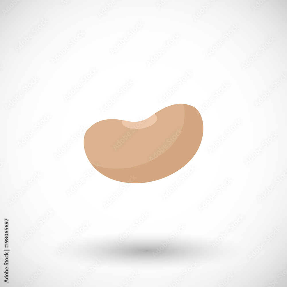 Soy bean flat vector icon
