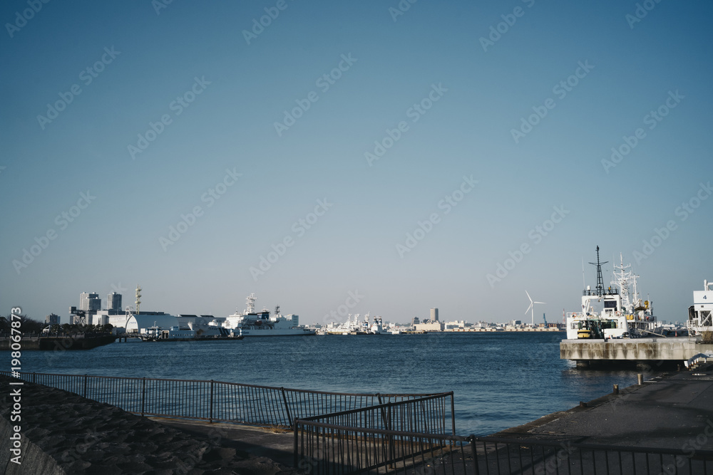 Scenery of port of Yokohama