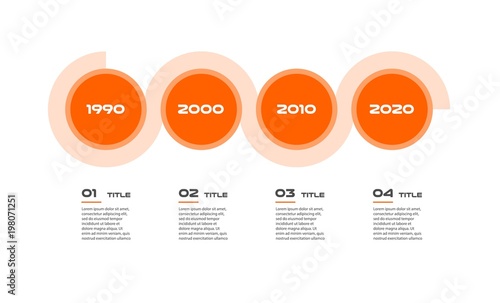 Horizontal timeline Steps infographics - can illustrate a strategy, workflow or team work, vector flat color, business template for presentation. Can be used for diagram, banner, web design