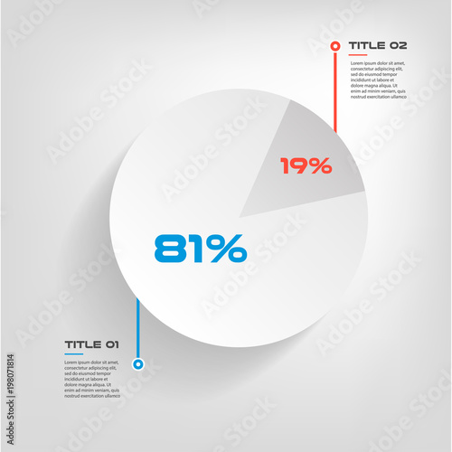 Pie chart infographic design vector and marketing can be used for workflow layout, annual report, web design. Business concept with steps or processes