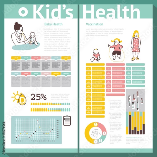 Schedule, table, illustrations. Care of children.