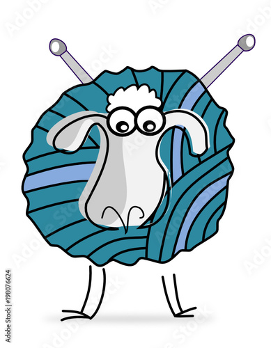 Mouton pelote de laine