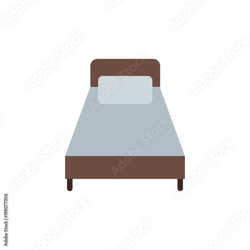 comfortable bed flat vector icon. Modern simple isolated sign. Pixel perfect vector  illustration for logo, website, mobile app and other designs