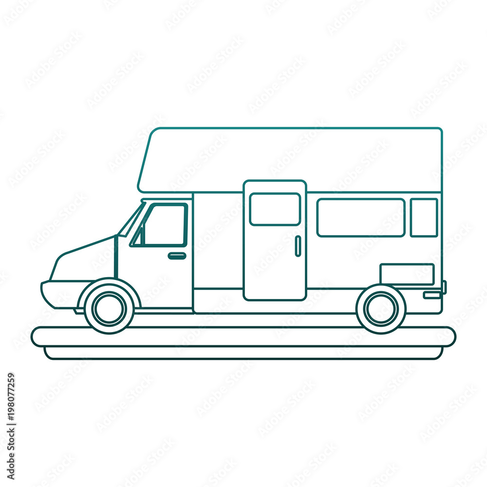 Travel trailer isolated vector illustration graphic design