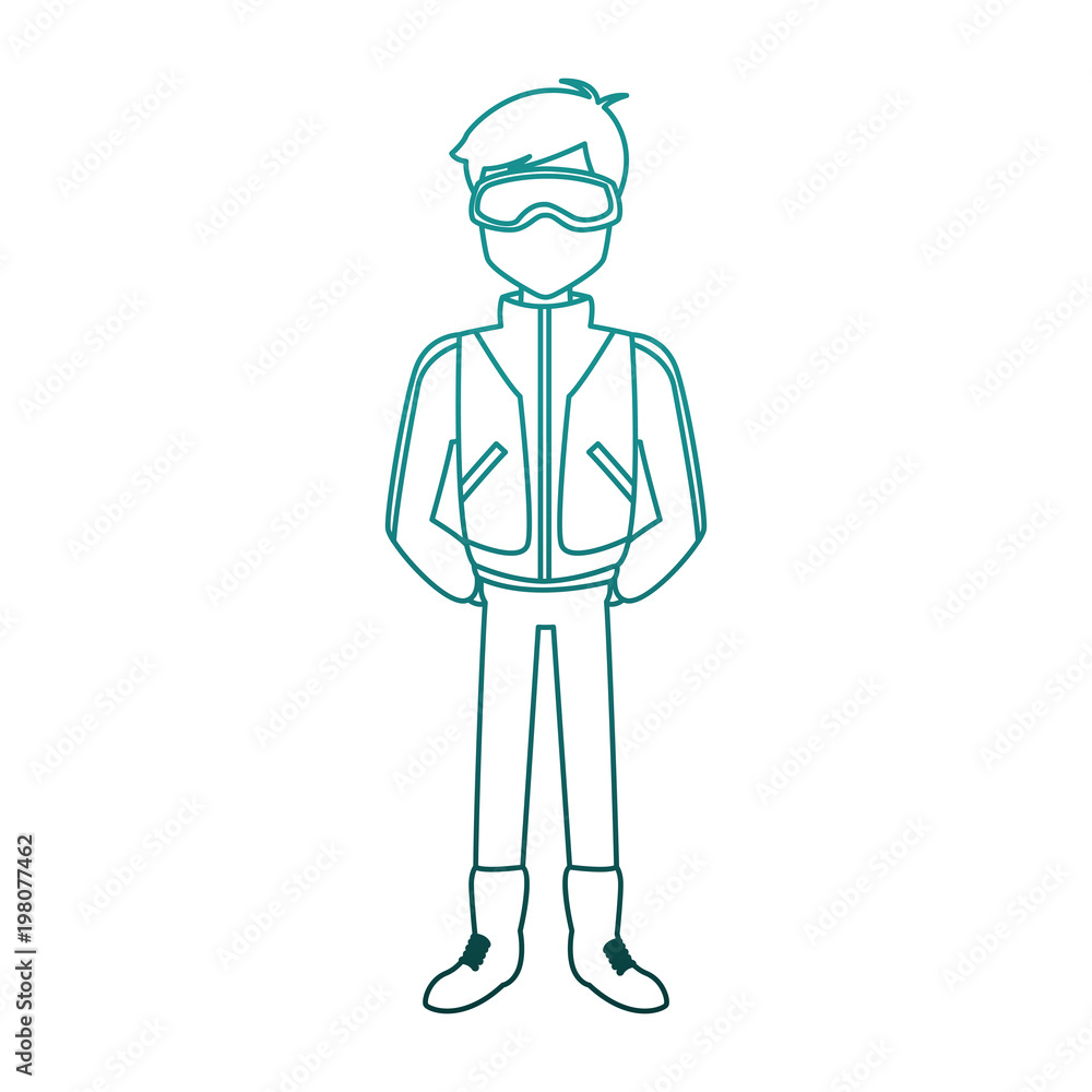 Man with winter clothes vector illustration graphic design Man with winter clothes vector illustration graphic design
