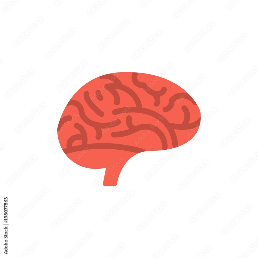 brain flat vector icon. Modern simple isolated sign. Pixel perfect vector illustration for logo, website, mobile app and other designs brain flat vector icon. Modern simple isolated sign. Pixel perfect vector illustration for logo, website, mobile app and other designs