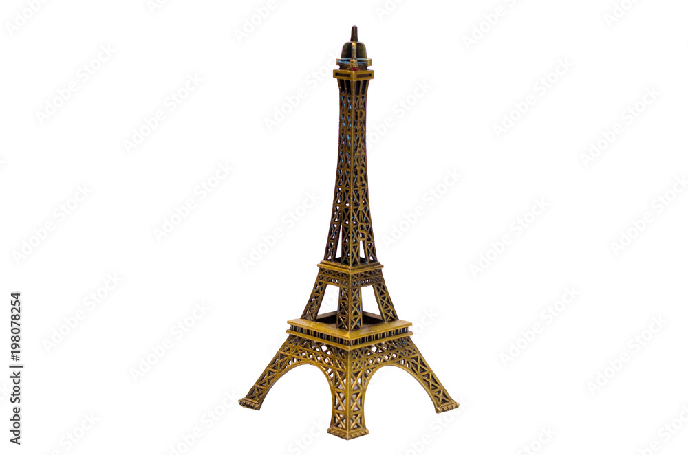 Eiffel tower isolated on white background Eiffel Tower Model Isolate