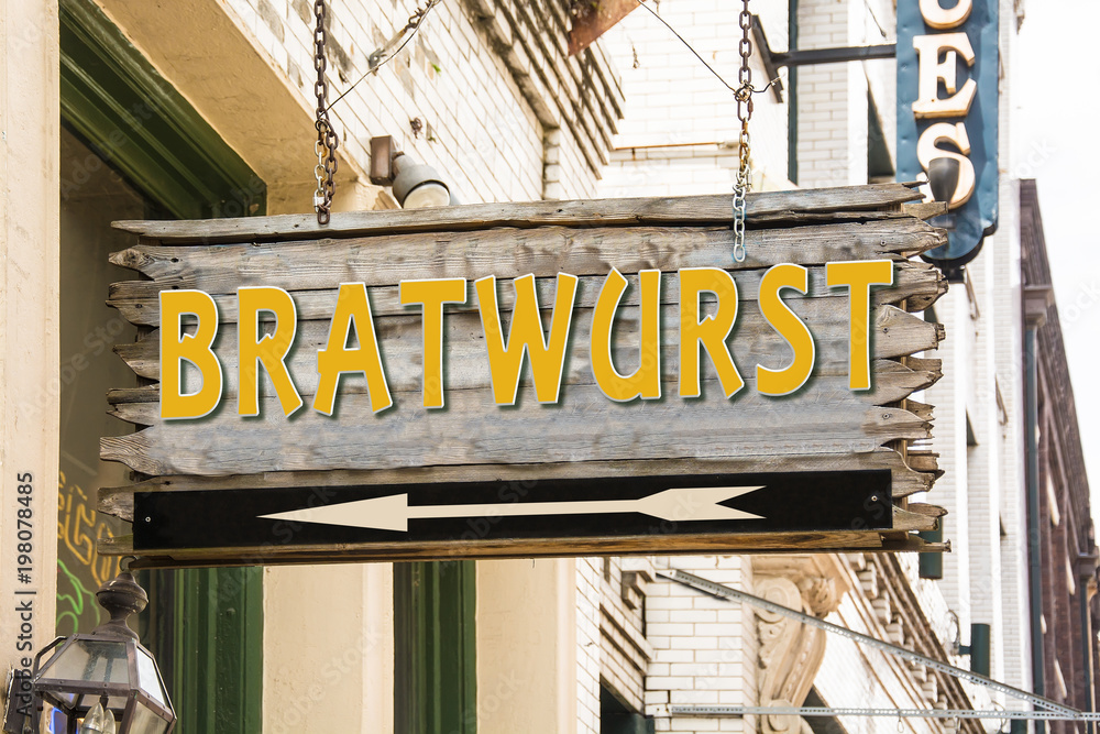 Obraz premium Schild 279 - Bratwurst